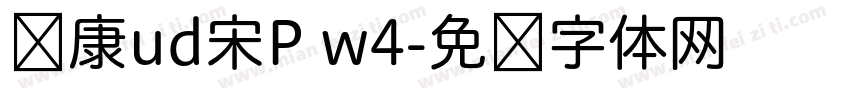 华康ud宋P w4字体转换